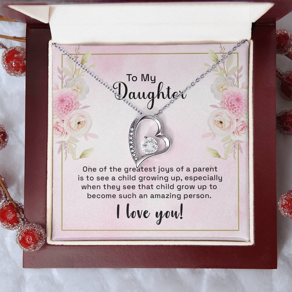 To My Daughter One Of The Greatest Joys Forever Love Necklace