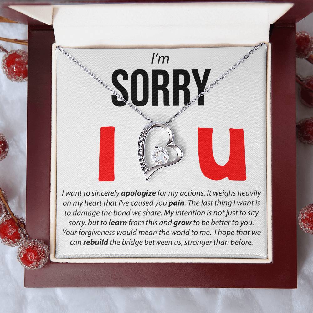 I'M Sorry, I Sincerely Apologize - Forever Love Necklace Forever Love Necklace