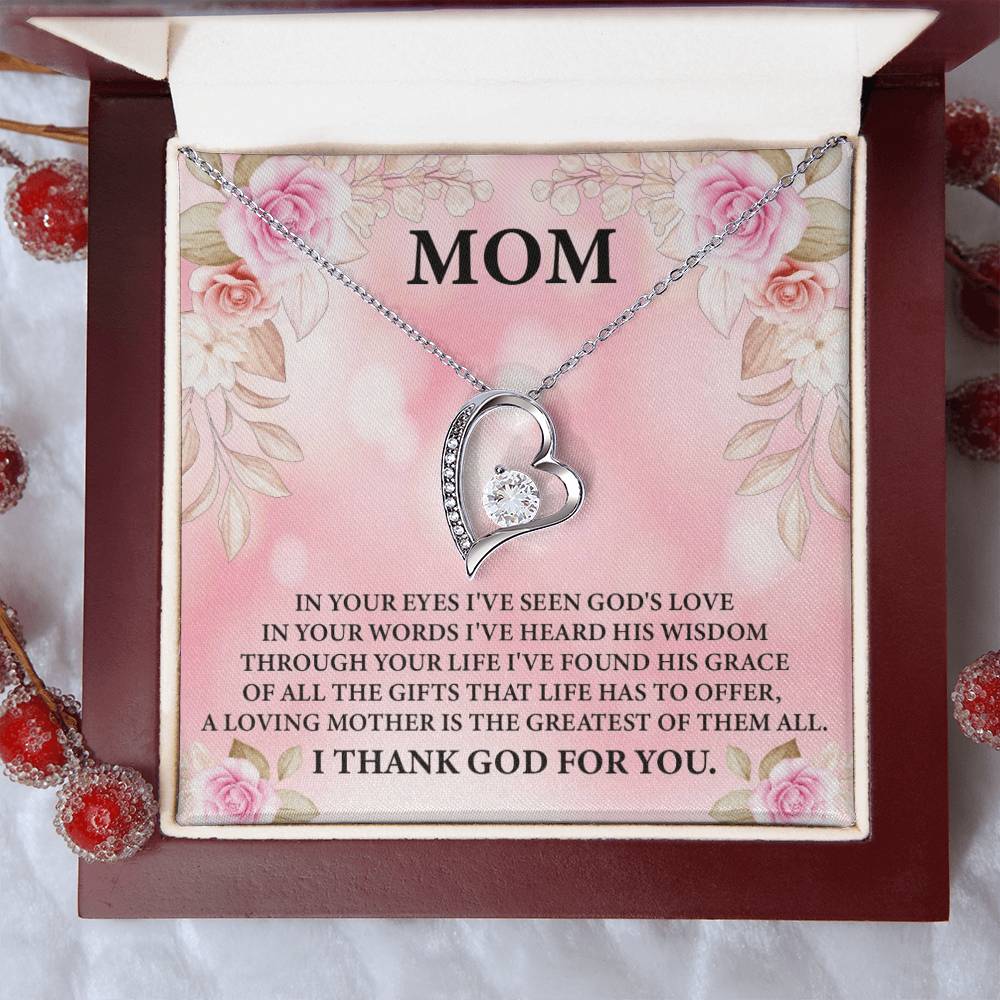 To My Mom - The Greatest Gift Of Them All. Forever Love Necklace
