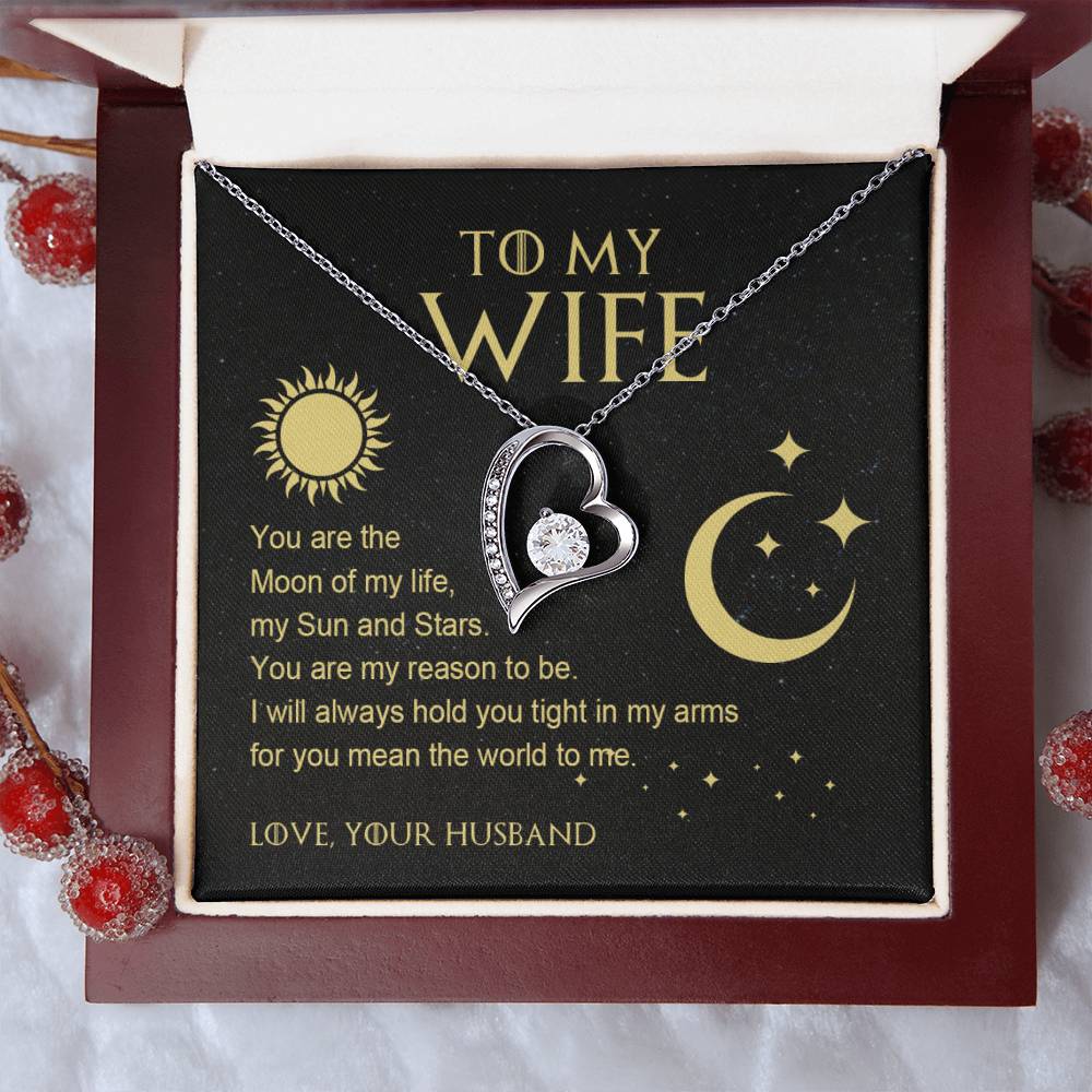 To My Wife Moon Of My Life Necklace 1 Forever Love Necklace