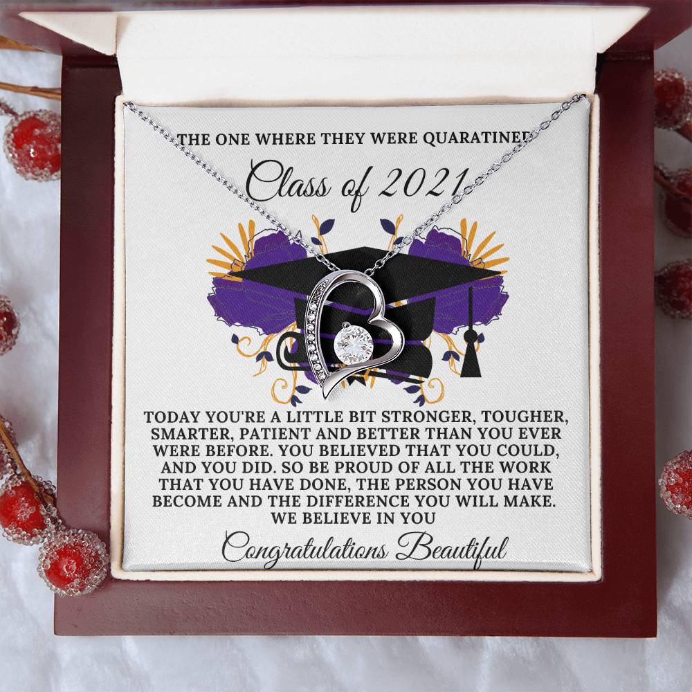 Class Of 2021 Quarantine Edition Forever Love Necklace