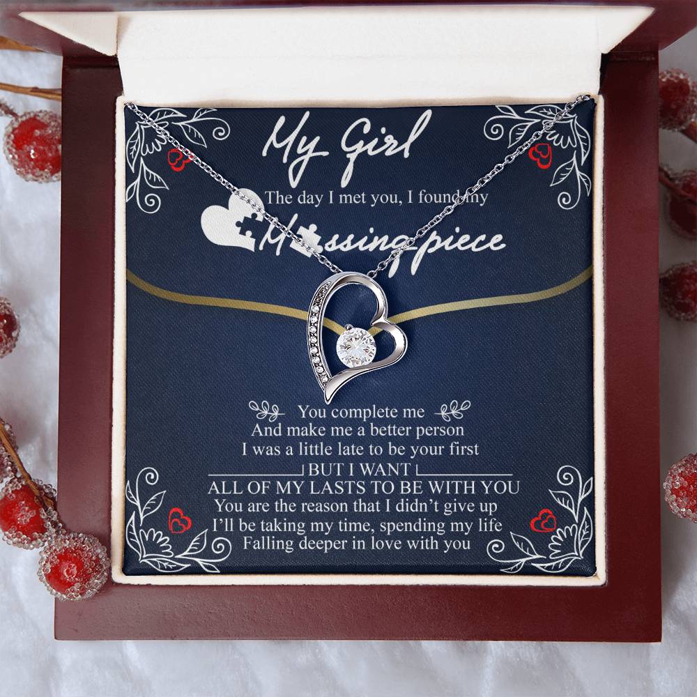 My Girl The Day I Met You I Found My Missing Piece... 1 Forever Love Necklace