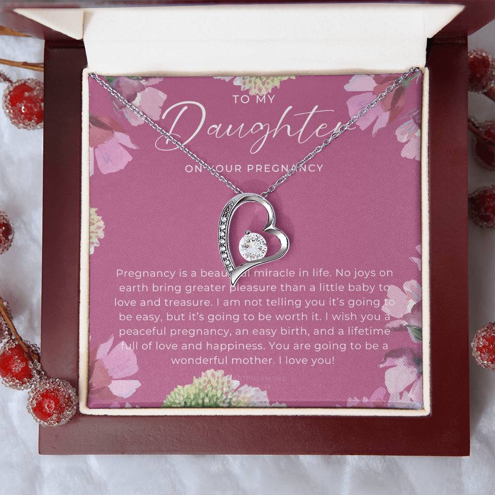 New Mom Baby Shower Gift Mom To Be Gift Congratulations Pregnancy Gift Daughter Baby Shower Gift Gift For Daughter Having Her First Forever Love Necklace