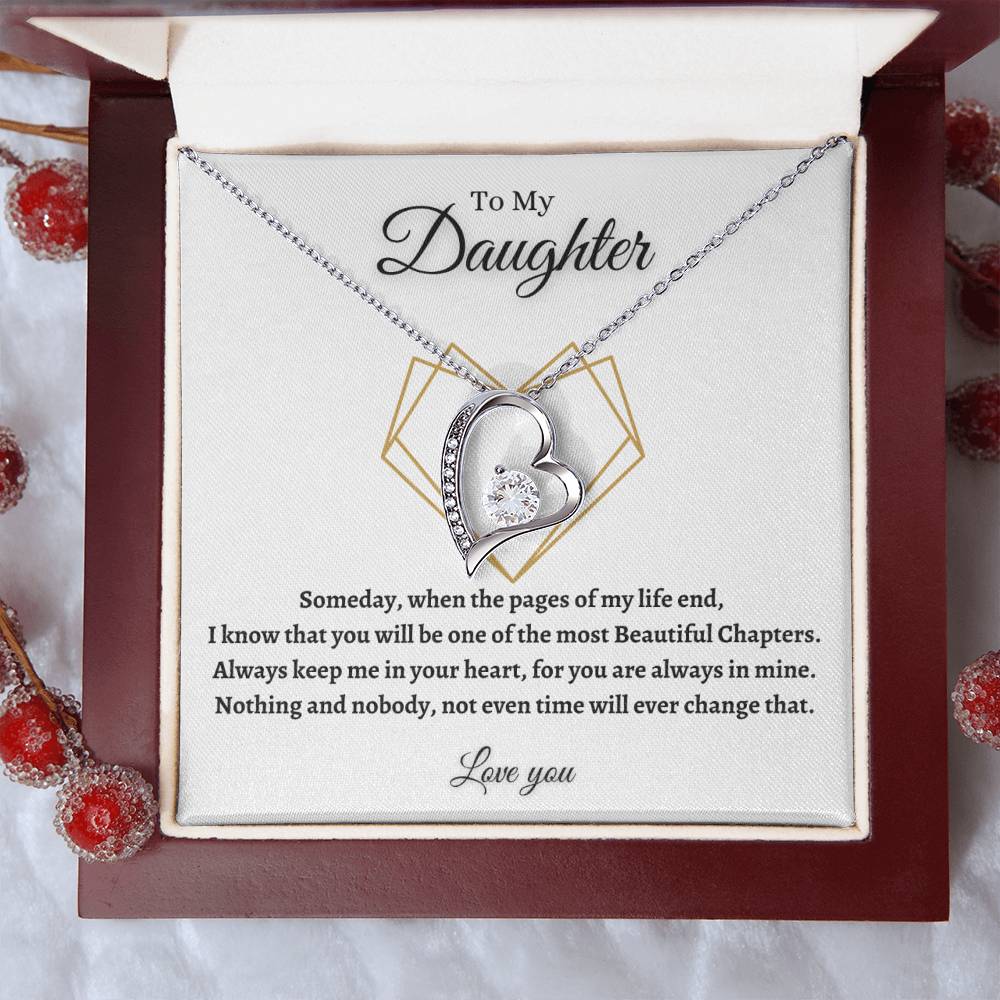 To My Daughter - Forever Love Necklace Forever Love Necklace