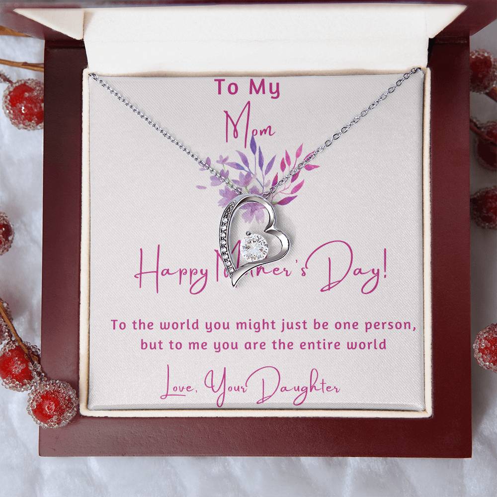 Mother's Day Customize Necklace With Custom Message Forever Love Necklace