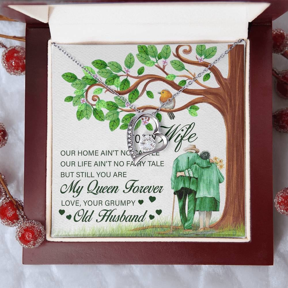 To My Wife Gift From Grumpy Old Husband To Wife From Husband Gift Wedding Day Gift For Bride From Groom Anniversary Forever Love Necklace