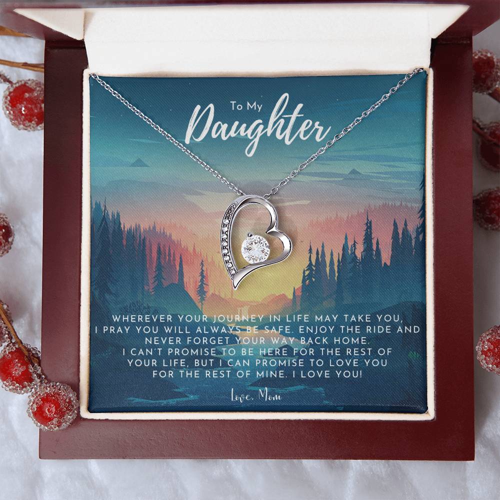 To My Daughter Necklace From Mom Grown Up Daughter Gift From Mom Gift For Daughter From Mom Daughters Birthday Gift Forever Love Necklace