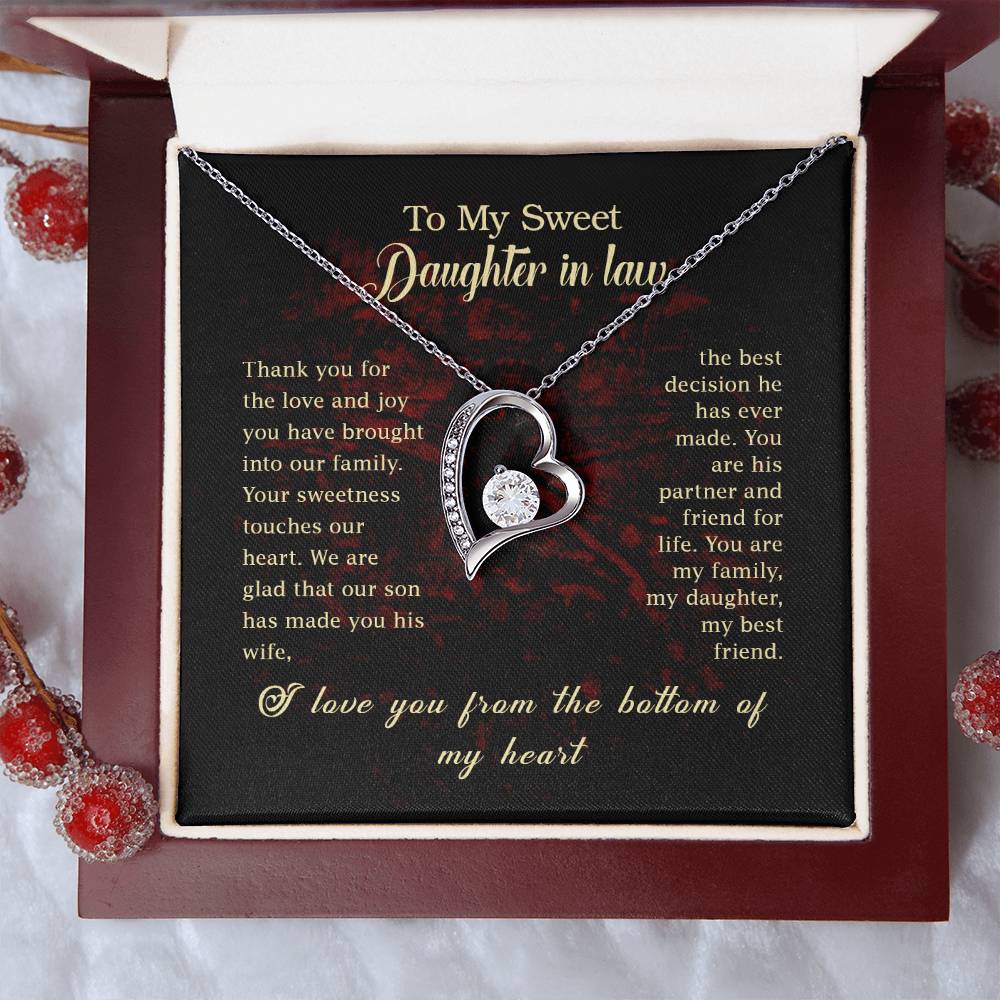 To My Daughter Beautiful Chapters Daughter Necklace Gift For Daughter Xmas Christmas Daughter Gift From Mom 3 1 Forever Love Necklace