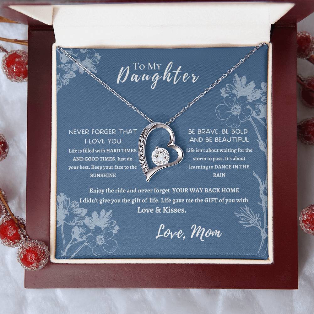 My Daughter Sunflower Forever Love Necklace