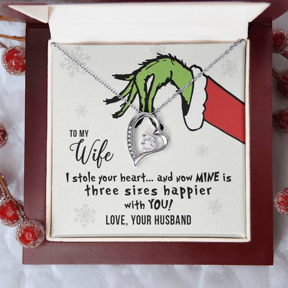 I Stole Your Heart Heart Pendant Necklace To My Wife Wht Forever Love Necklace