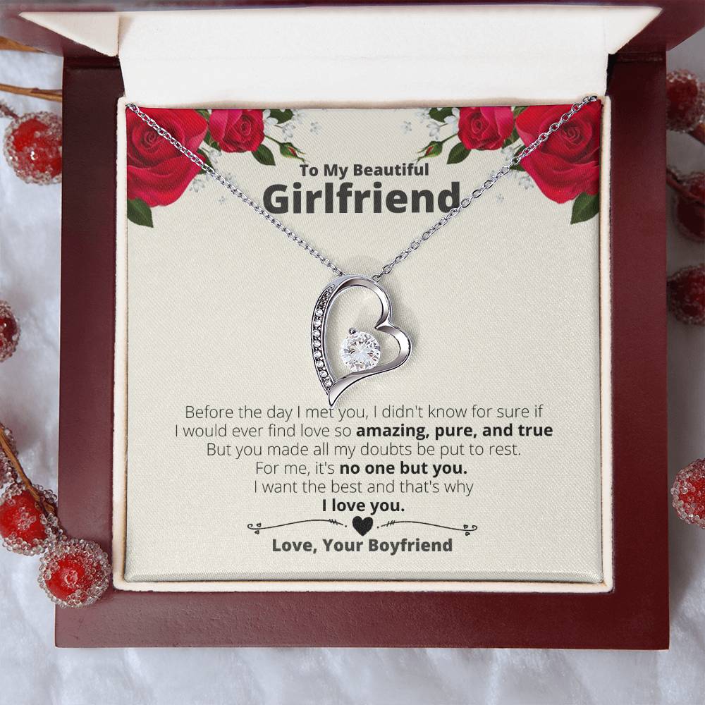 To My Girlfriend - No One But You - Forever Love Necklace Forever Love Necklace