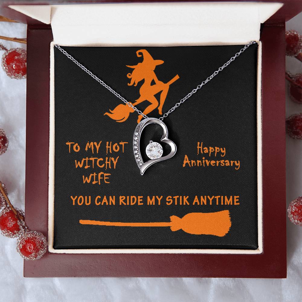Hot Witchy Wife Anniversary Gift Forever Love Necklace
