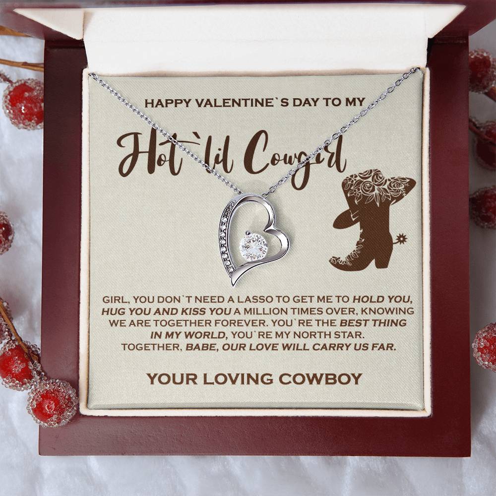 To My Hot `lil Cowgirl Exquisite Necklace For Your Valentine Forever Love Necklace