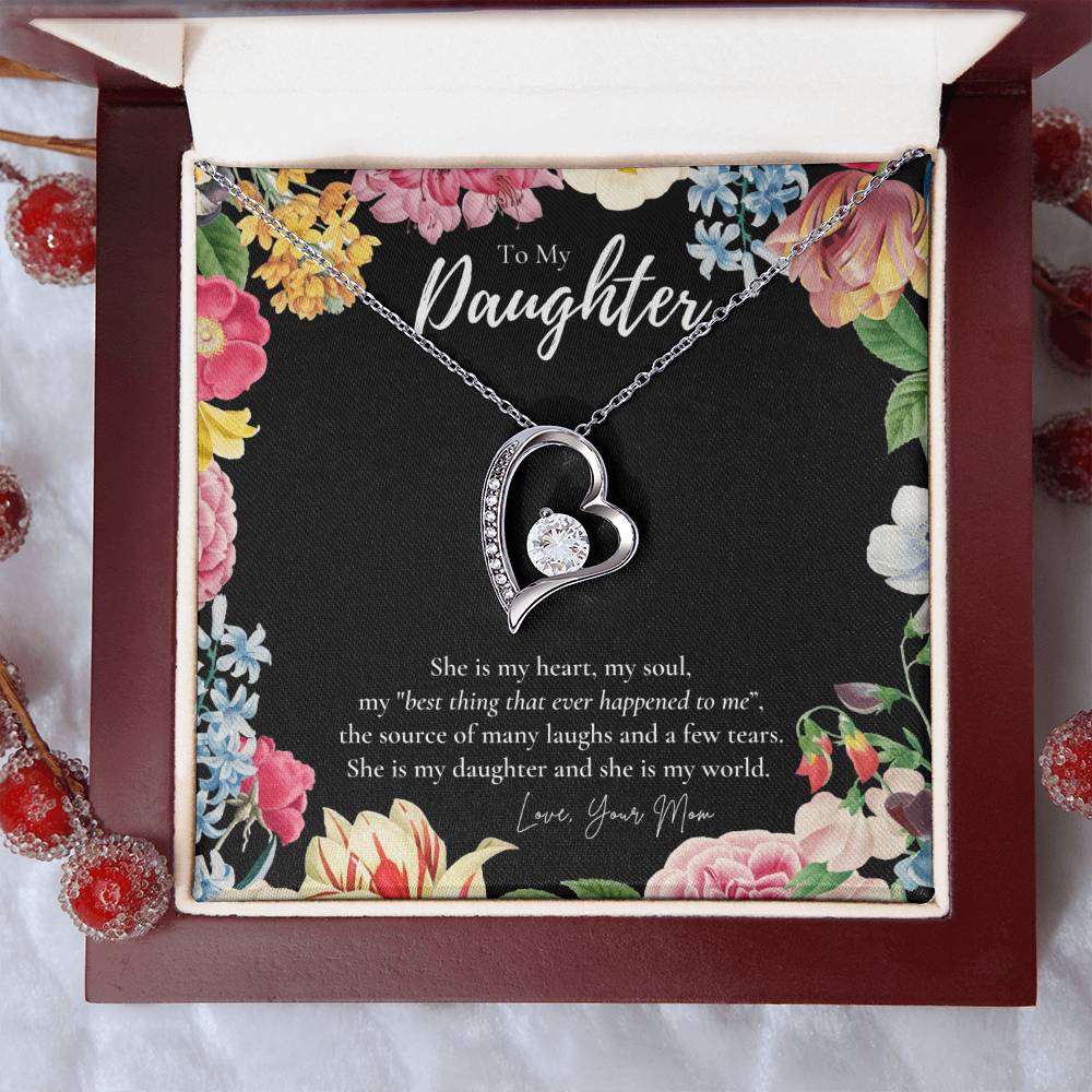 Daughter Gift To My Daughter Necklace From Mom To My Daughter Necklace Gift For Daughter From Mom Forever Love Necklace