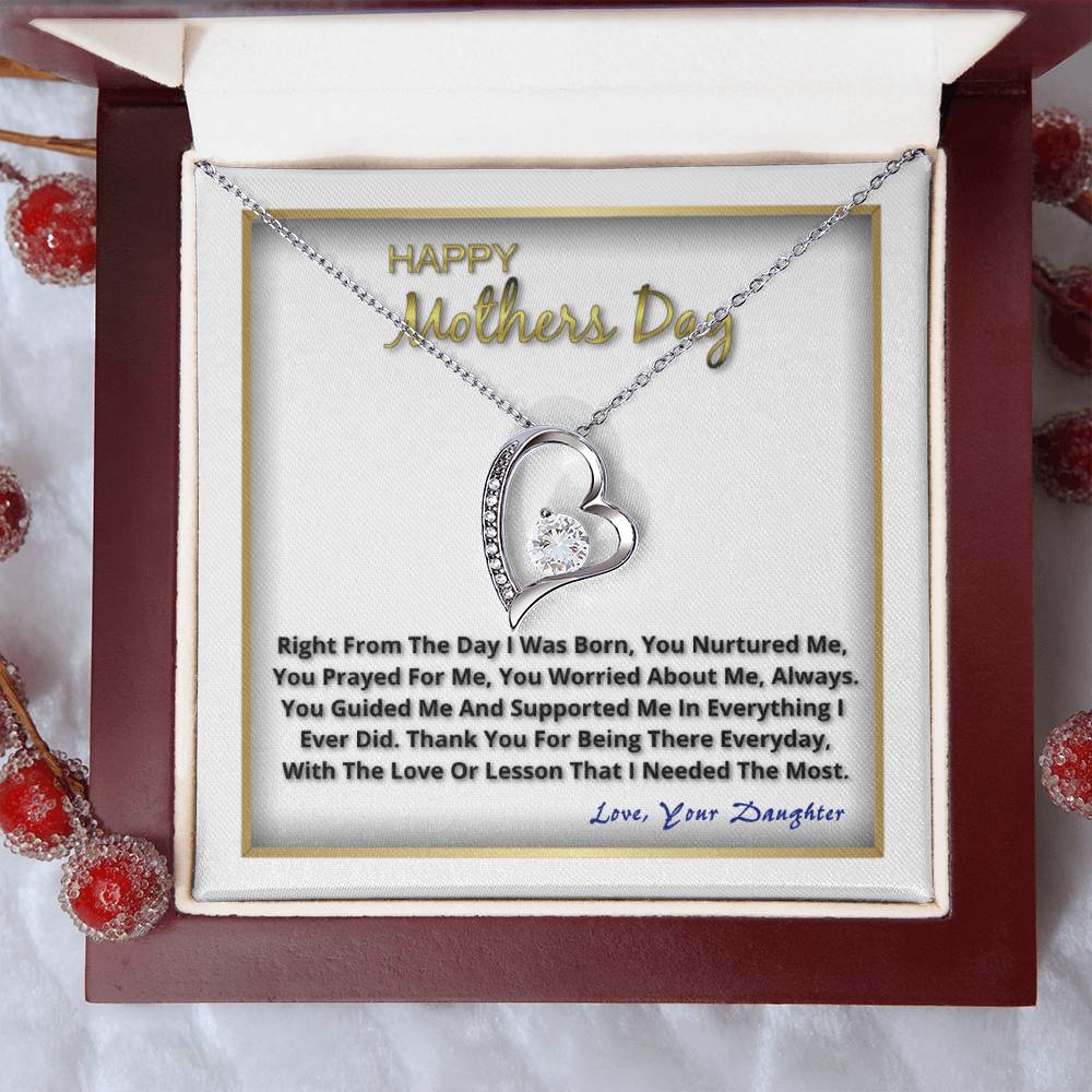 Happy Mother's Day From Your Daughter Forever Love Necklace