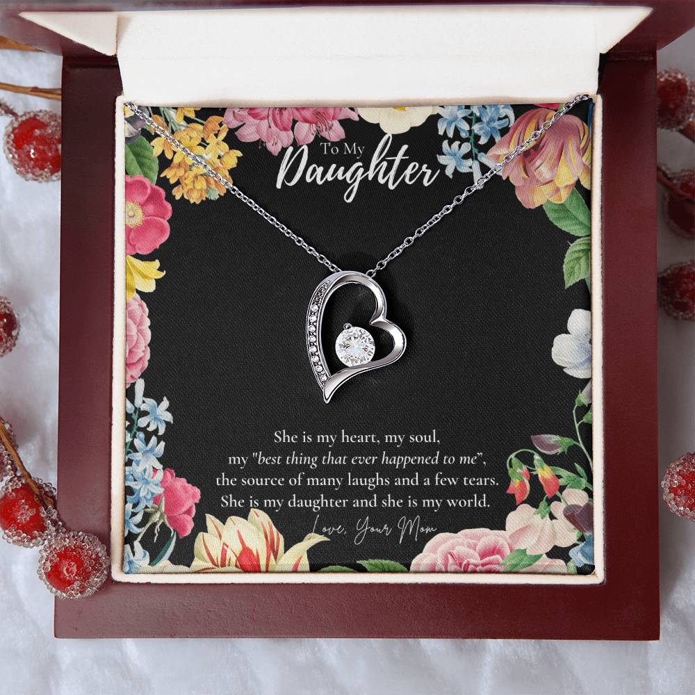 Mom To Daughter Gift Daughter Birthday Gift Daughter Jewelry Daughter Necklace Forever Love Necklace