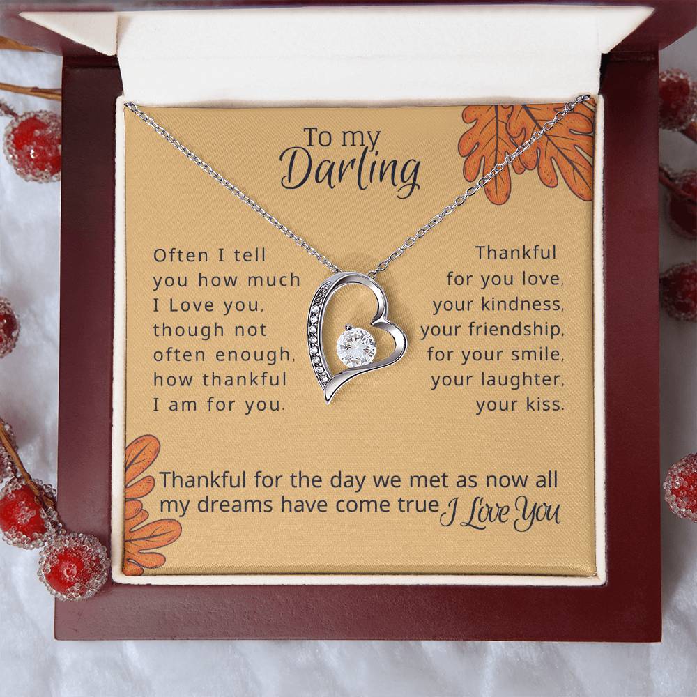 Thanksgiving Gift For Wife Sentimental Gift For Her Jewelry Forever Love Necklace
