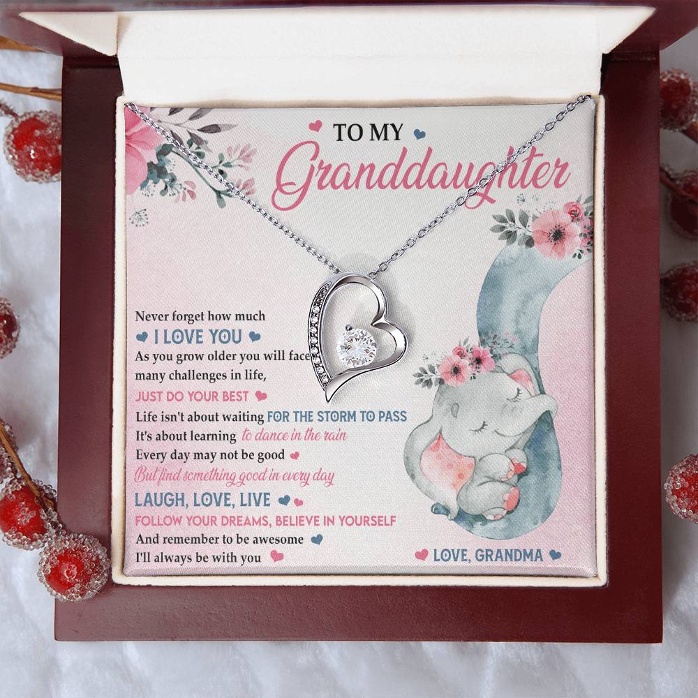 Believe In Yourself Great Gift For Granddaughter 1 Forever Love Necklace