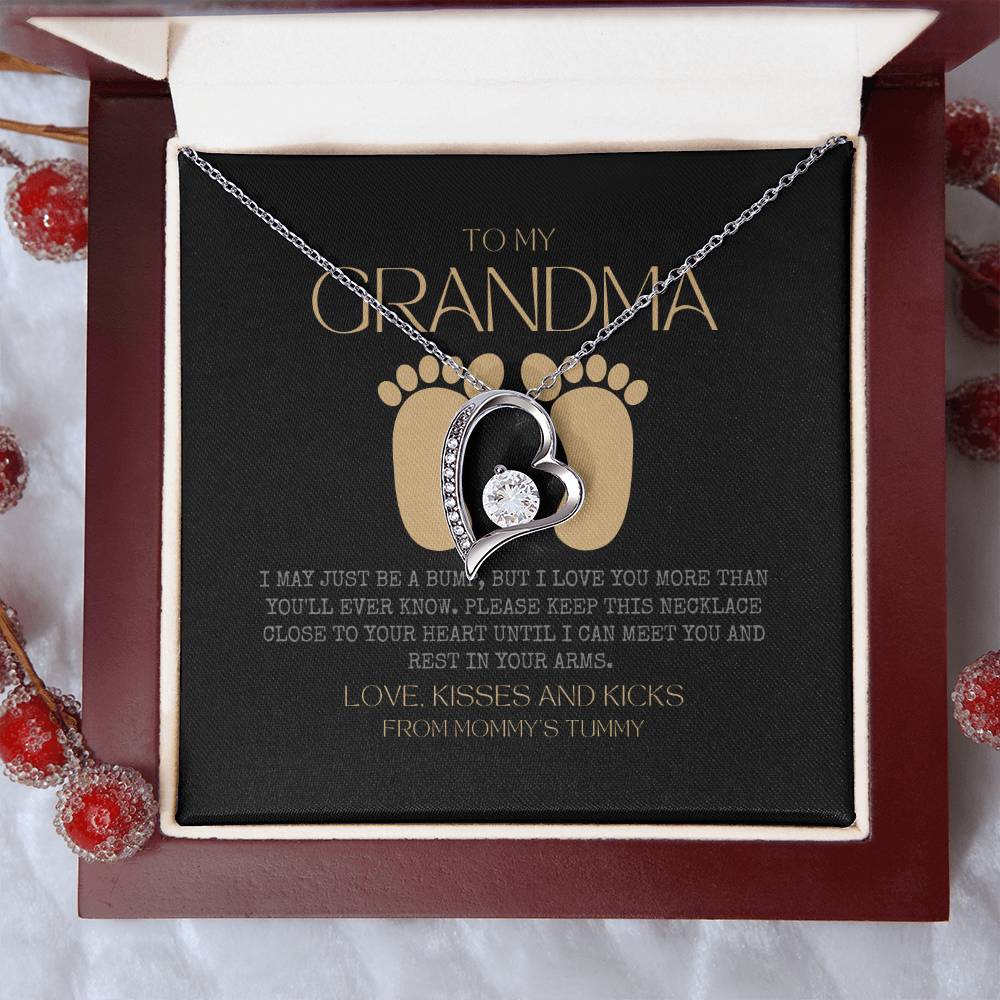 First Time Grandma Gifts Mothers Day Gift New Grandma Necklace I May Just Be A Bump But I Love You More Than You Ever Know 2 Forever Love Necklace