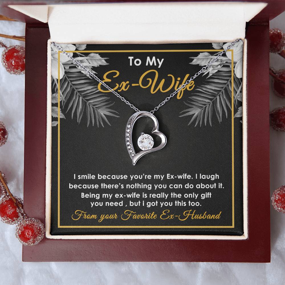 To My Exwife Funny Gift For Exwife Exwife Birthday Christmas Jewelry Gifts Forever Love Necklace