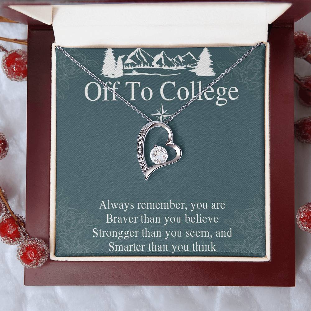 Graduation Gift Necklace For Girls - Graduate Gift Jewelry - College - High School - Elementary School - Senior Graduation - Forever Love Necklace