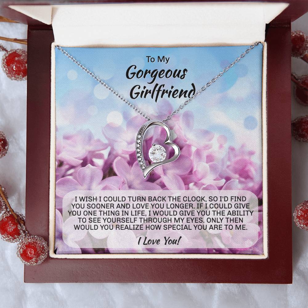 Gift For Girlfriend Forever Love Heart Necklace Forever Love Necklace