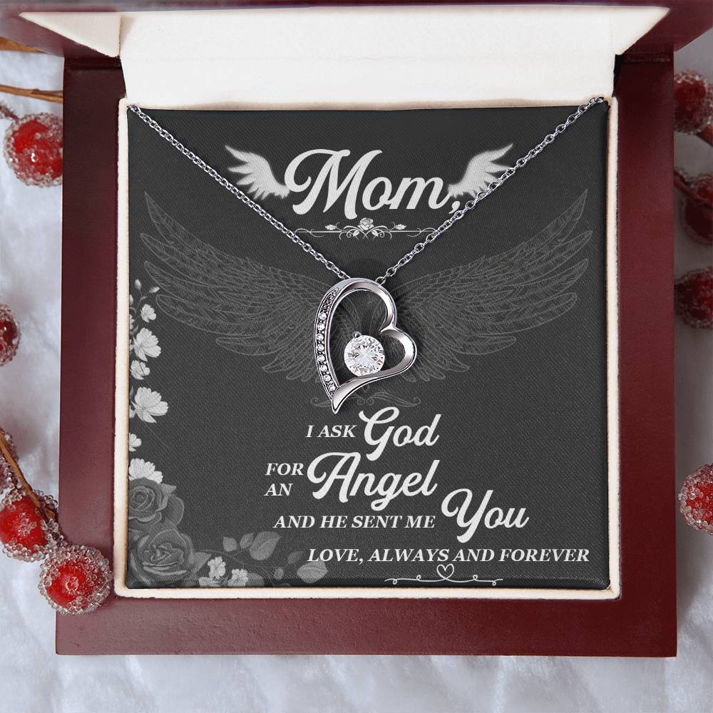 I Asked God For An Angel And He Sent Me You Forever Love Necklace