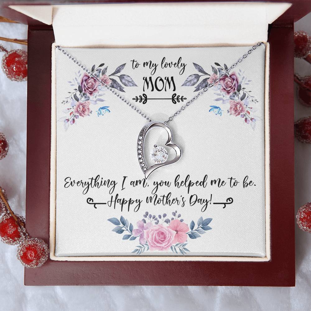 Mom Gifts Gift From Bride To Mother To My Lovely Mom On Me Wedding Day Necklace Forever Love Necklace