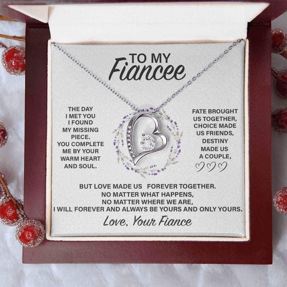 Fe004 Forever Love Necklace Gift For Fiancée Forever Love Necklace