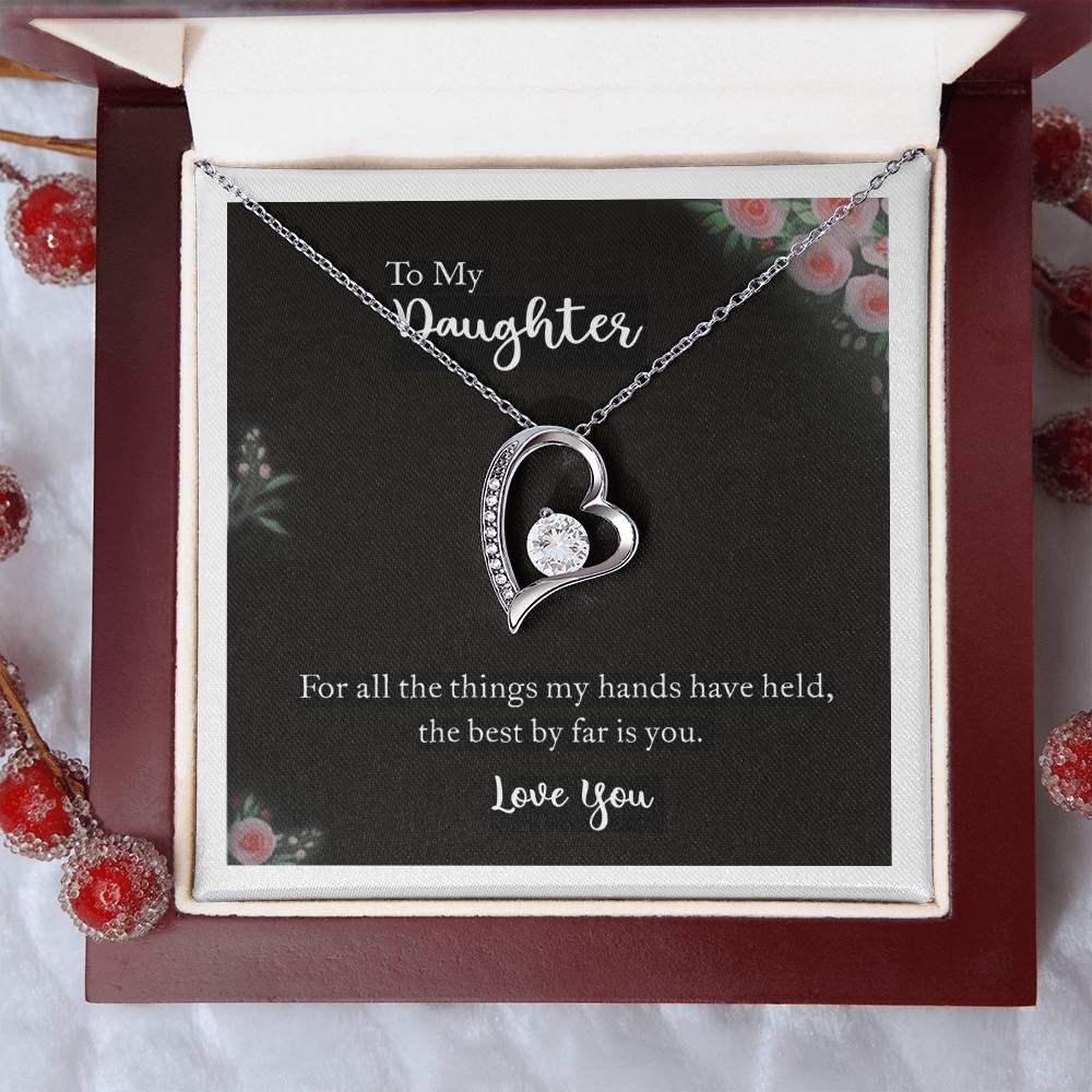 To My Daughter Love You 925 Sterling Silver Pendant 1 Forever Love Necklace