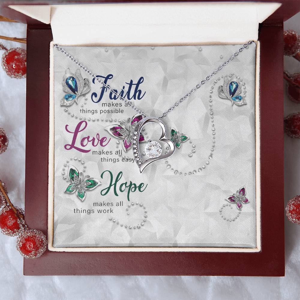 Butterfly Faith Customize Forever Love Necklace