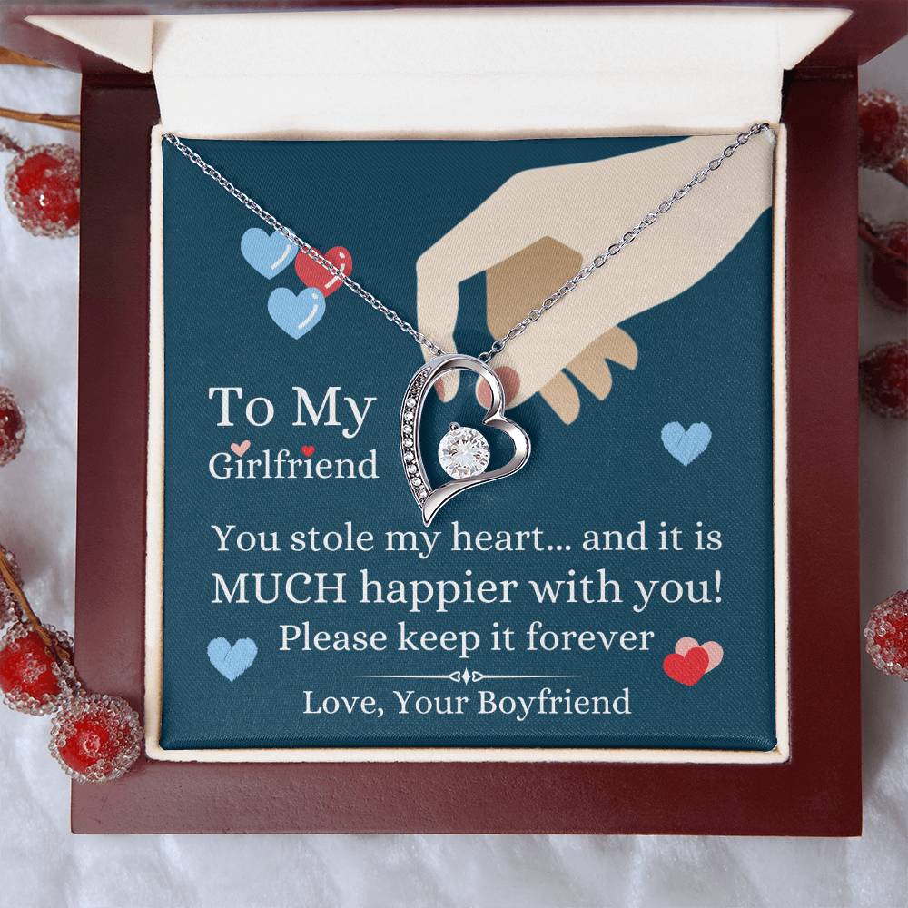 To My Girlfriend You Stole My Heart Necklace 1 Forever Love Necklace