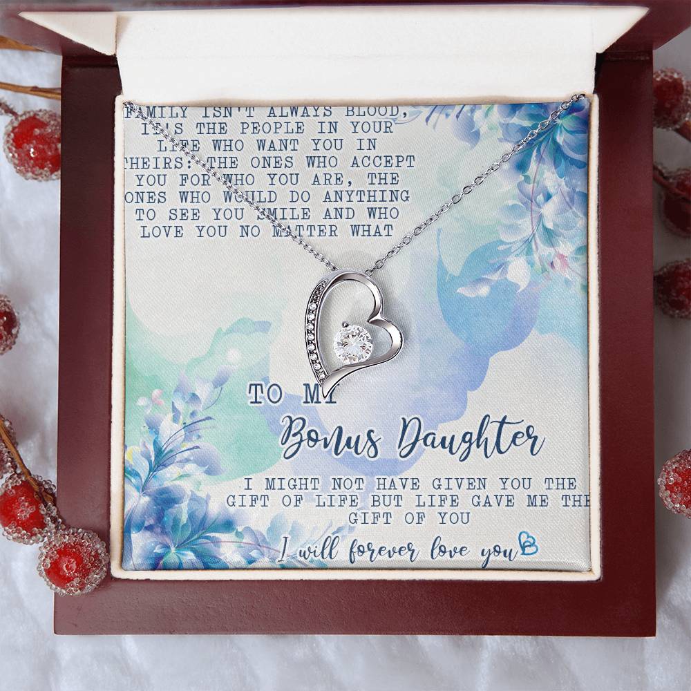 Stepdaughter Necklace Gift Customize Bonus Daughter Necklace Necklace For Stepdaughter Daughter In Law Necklacebonus Daughter Forever Love Necklace