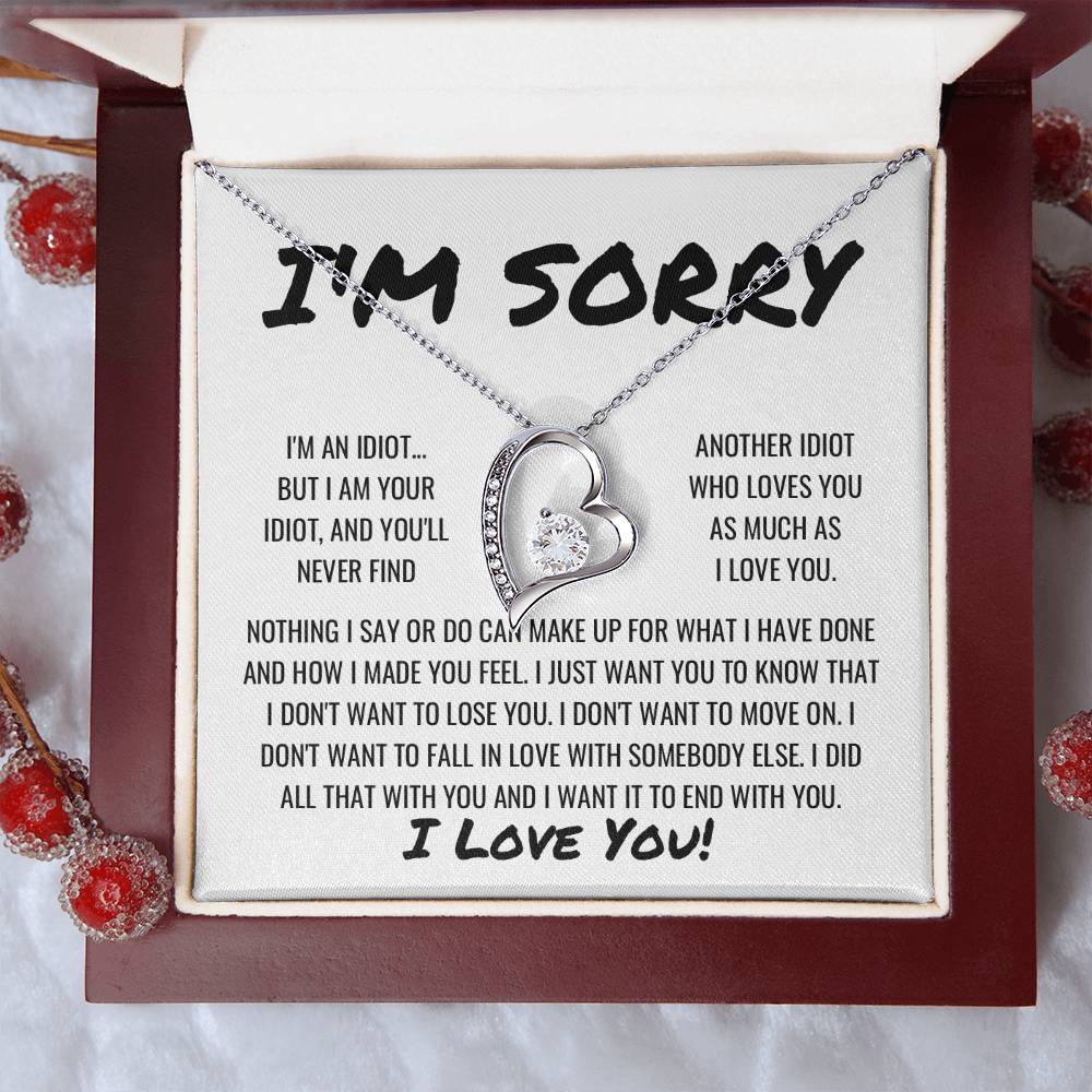 Sorry Apology Necklace Forever Love Necklace