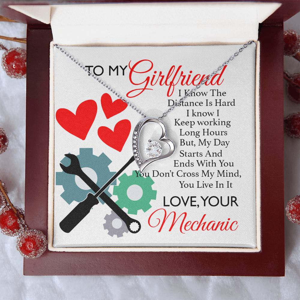 To My Girlfriend I Know The Distance Is Hard 1 Forever Love Necklace