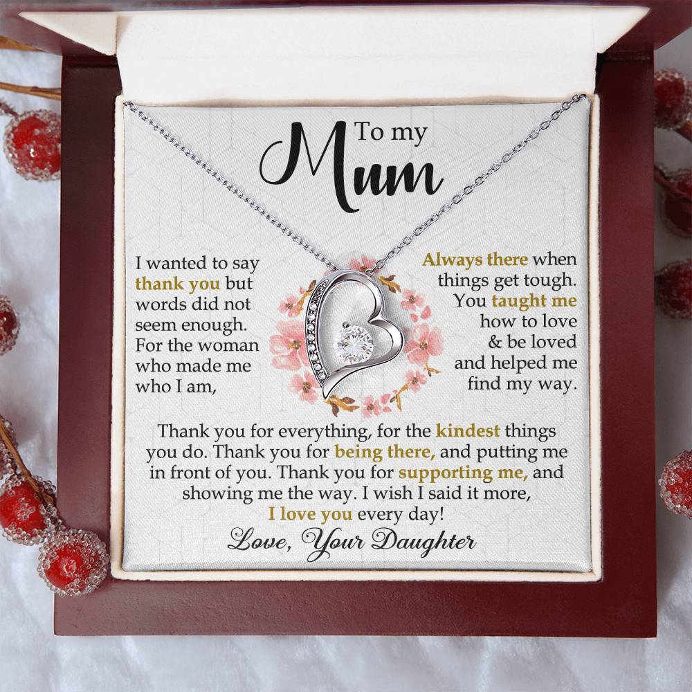 Mum Gift Be Loved Forever Love Necklace Forever Love Necklace
