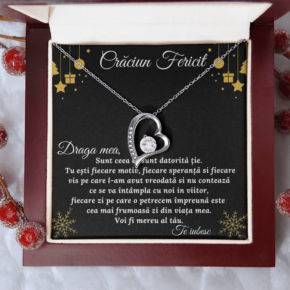 Crăciun Fericit Draga Meacadou Pentru Iubită Sau Soție 1 Forever Love Necklace