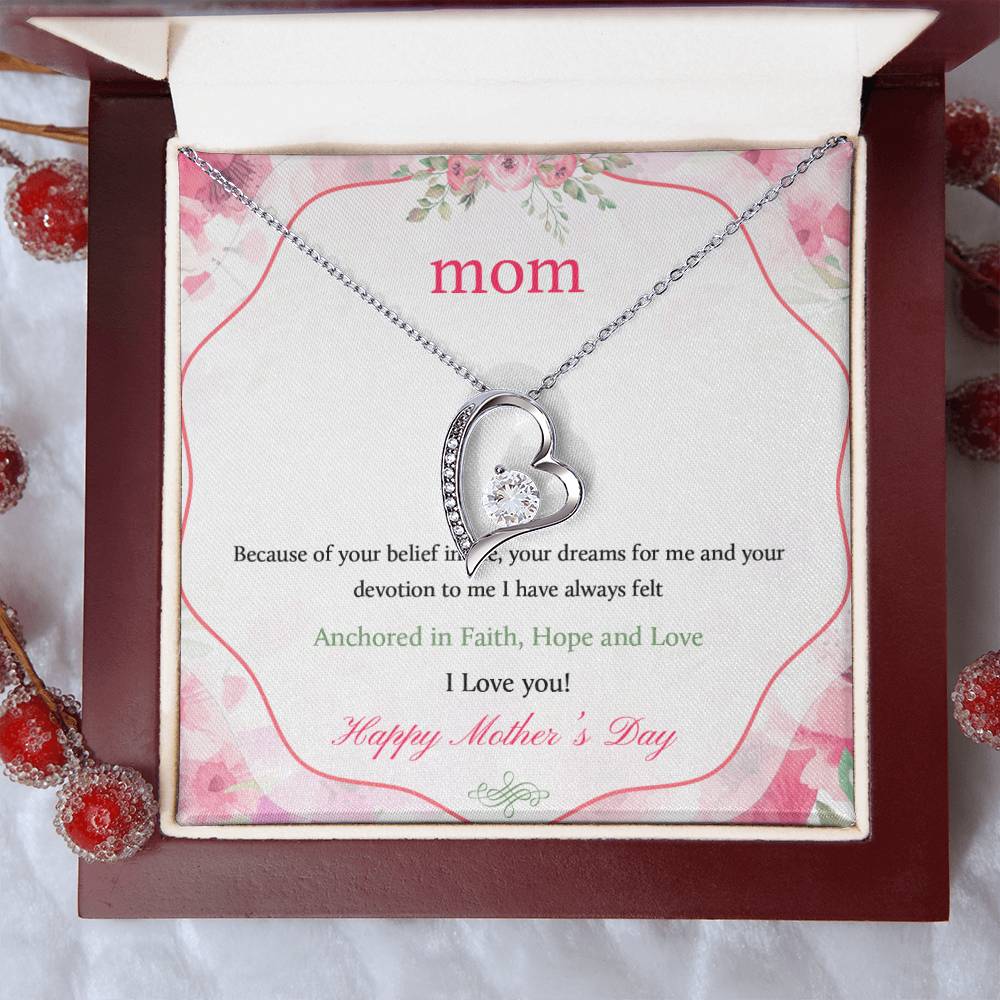 Mom I Love You Happy Mother's Day Necklace 1 Forever Love Necklace