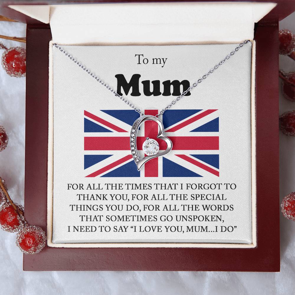 I Love You Mum I Do Forever Love Necklace