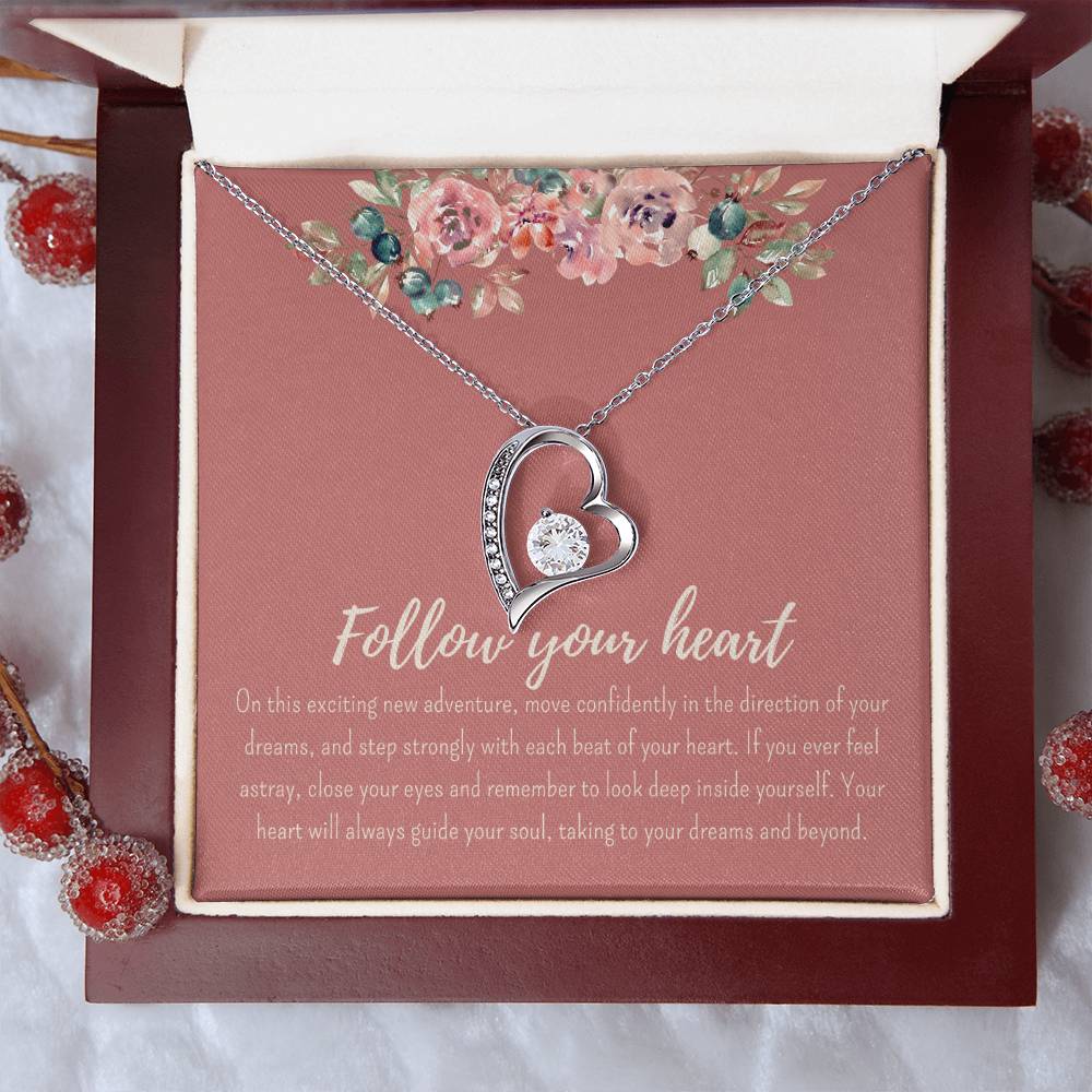 Follow Your Dream Trust Your Heart In Loving Memory Of Your Husband Memorial Gifts For Loss Of A Husband Forever Love Necklace