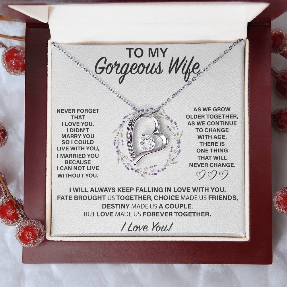 Wf006 Forever Love Necklace Gift For Wife Forever Love Necklace