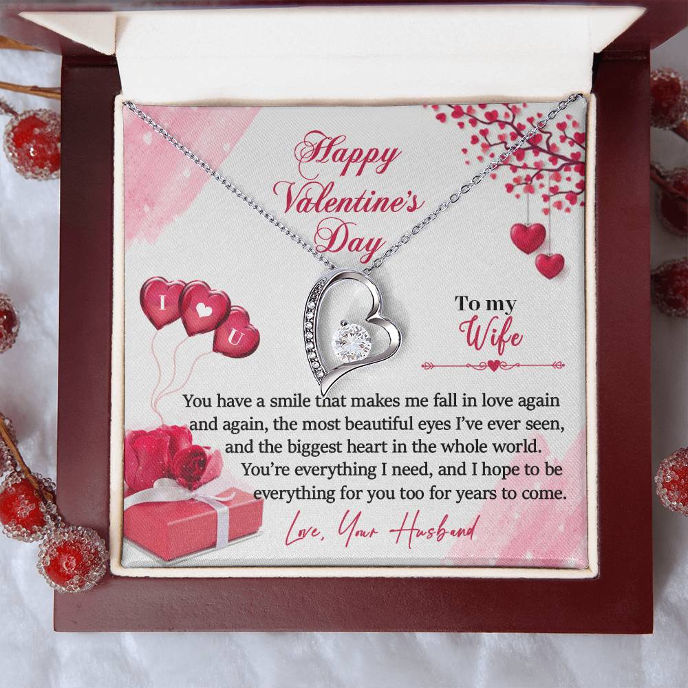 To My Wife - I Love You Forever Love Necklace