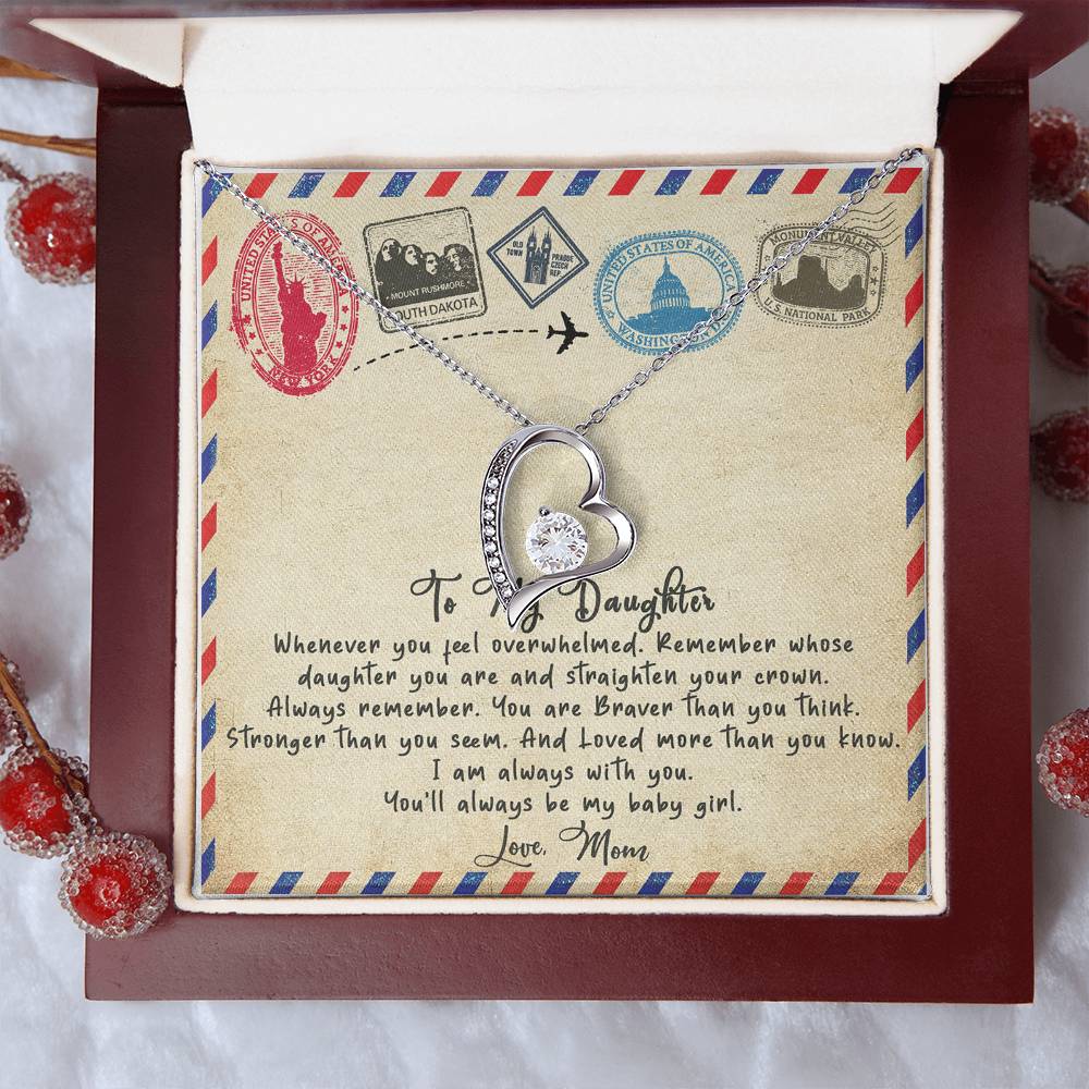 To My Daughter Necklace From Mom Gift For Daughter From Mom Birthday Gift Daughter Graduation Gift Daughter Birthday Gift From Mom Forever Love Necklace