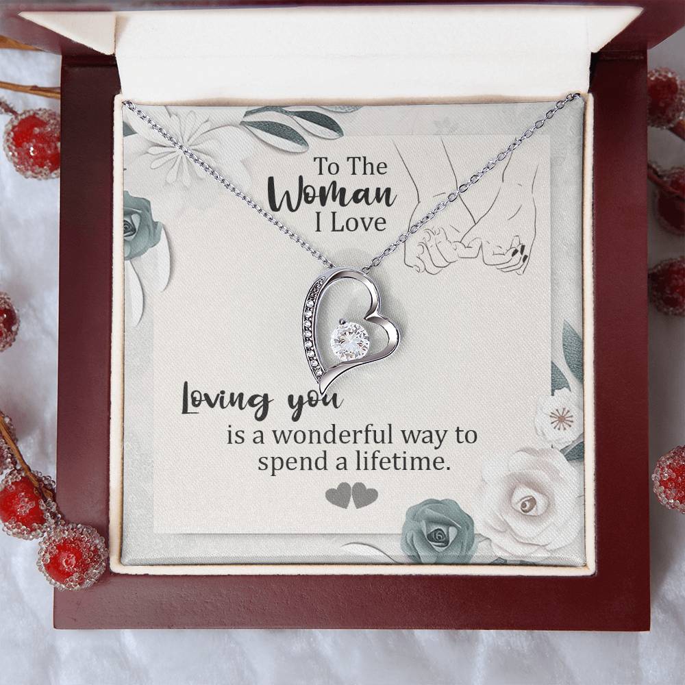 To The Woman I Love Loving You For A Lifetime Forever Love™ Necklace Forever Love Necklace