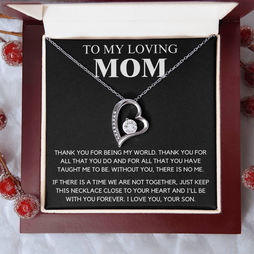 To My Mom Thank You Forever Love Forever Love Necklace