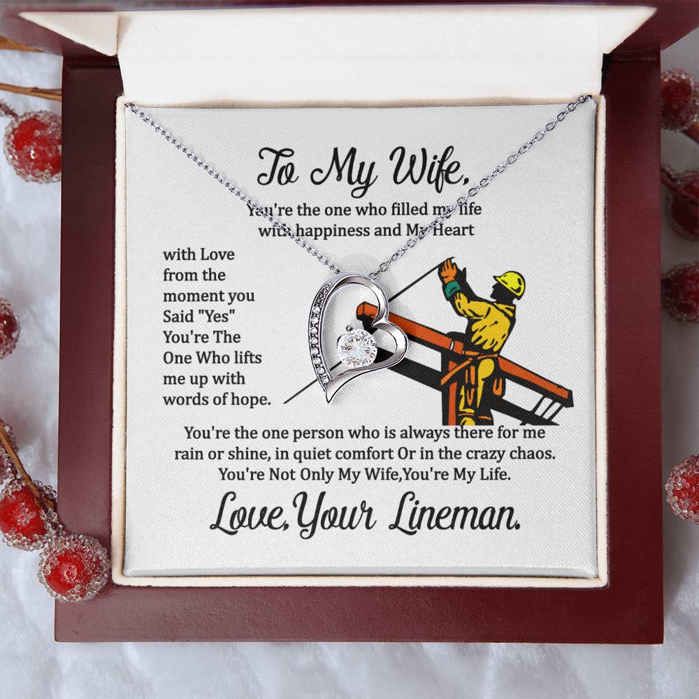 Lineman's Wife Forever Love Necklace
