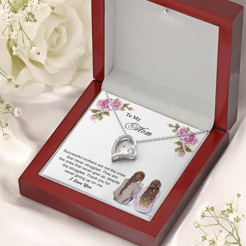 Thank You For Never Giving Up On Me Mother Gift Necklace 1 Forever Love Necklace