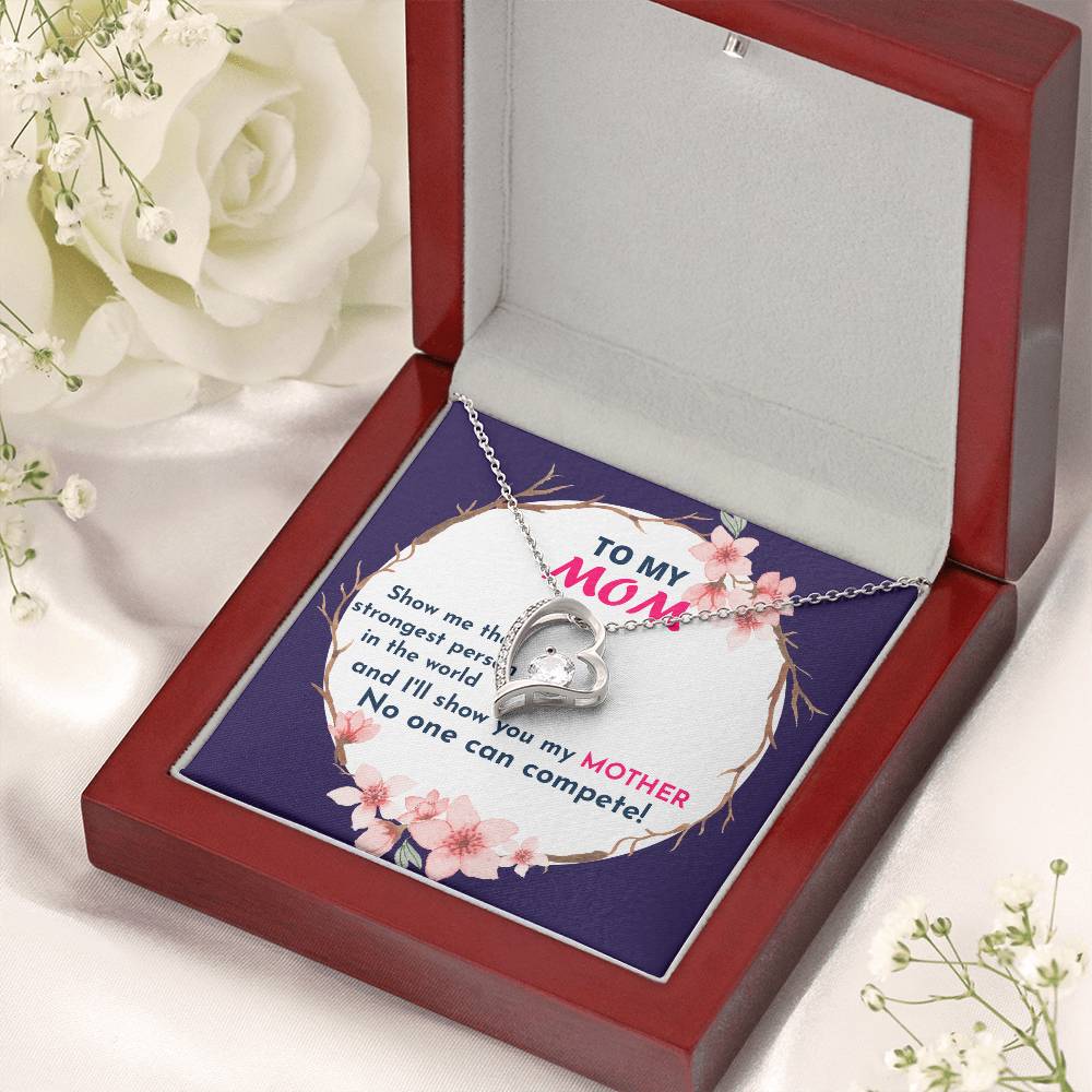 To My Mom Forever Love Necklace Mother Necklace Gift For Mother Xmas Christmas Customize Gift To My Mom 5 Forever Love Necklace