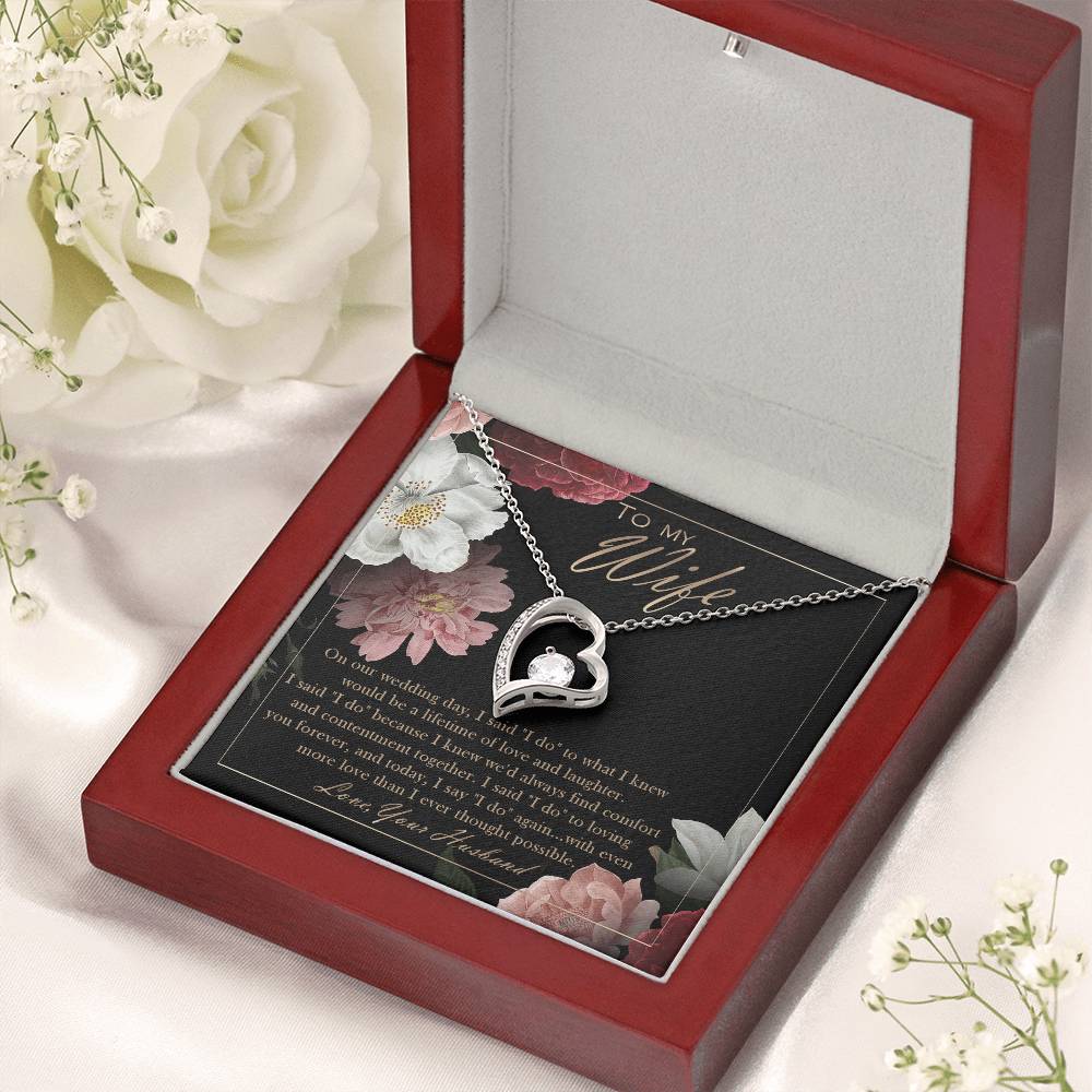 To My Wife Necklace Last Minute Birthday Gift Deep Love Messages For Wife Romantic Wife Gift Husband To Wife Necklace For My Wife Forever Love Necklace