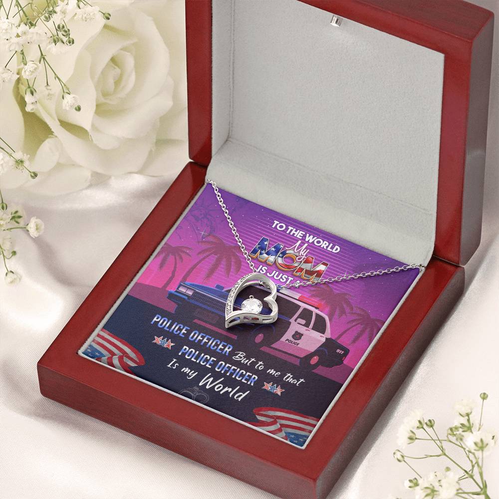 Police Officer Mom - Forever Necklace Forever Love Necklace